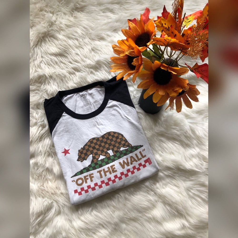 WOMENS VANS BASEBALL TEE 3/4 SLEEVE